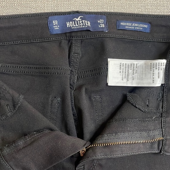 NEW Hollister High-Rise Advanced Stretch Skinny Jeans Black - Picture 7 of 9